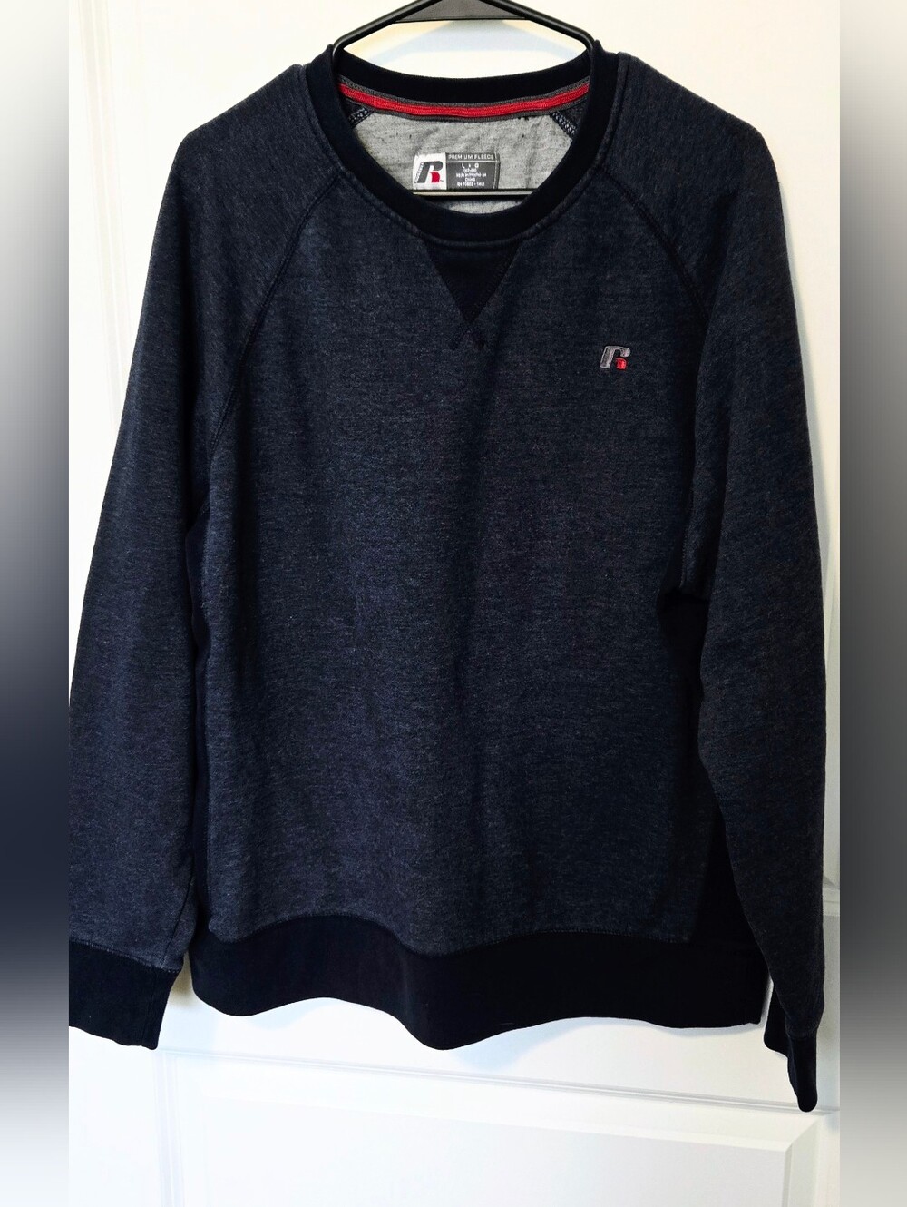 Russell Athletic Men's Dark Heather Gray Crewneck Sweater LG,vintage,clean Xlnt.